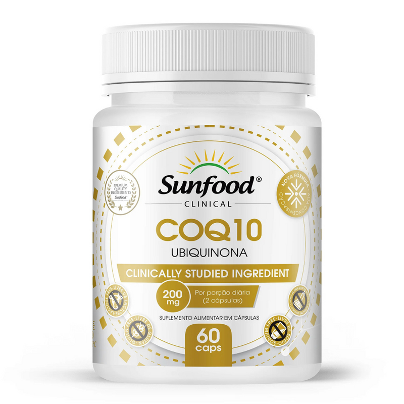 Coq10 Ubiquinona Sunfood 200mg 60Caps