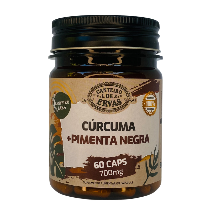 Cúrcuma + Pimenta Negra Canteiro de Ervas 700mg 60Caps