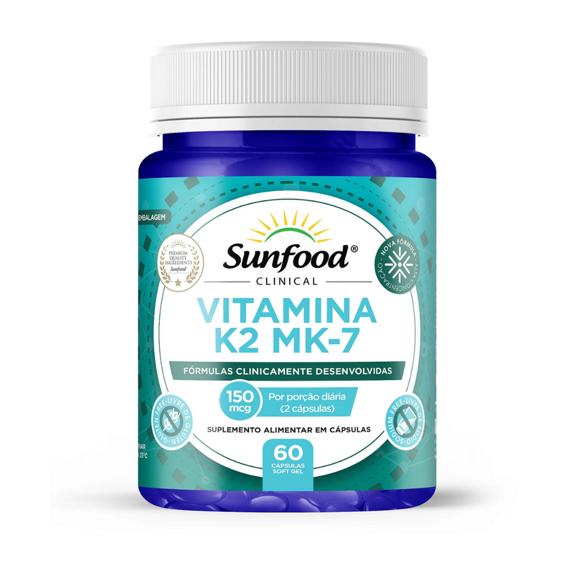 Vitamina K2 MK-7 Sunfood 150mcg 60Cápsulas