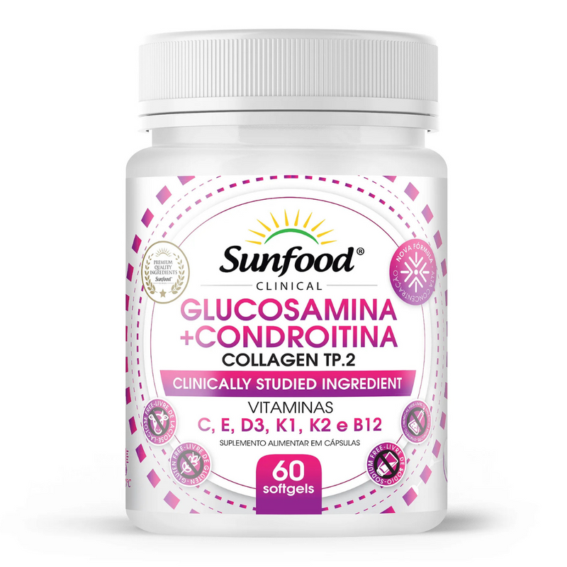 Glucosamina Condroitina Sunfood 1000mg 60Softgels