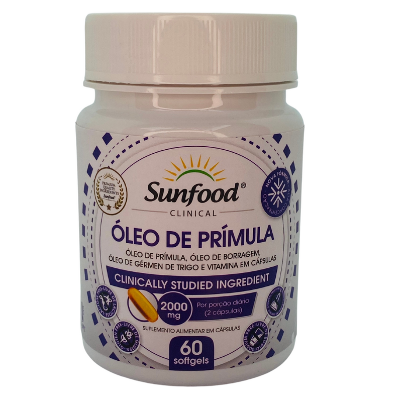 Óleo de Prímula Sunfood 2000mg 60Softgels