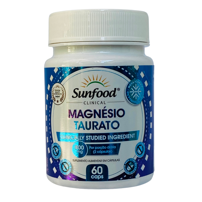 Magnésio Taurato Sunfood 800mg 60Caps