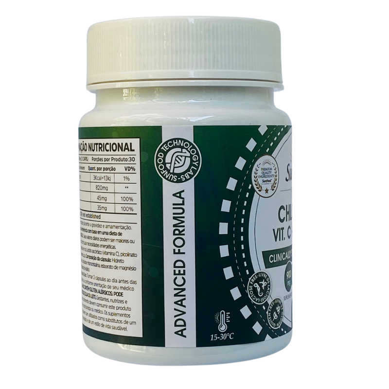 Chlorella Vitamina C Cromo Sunfood 900mg 60Caps