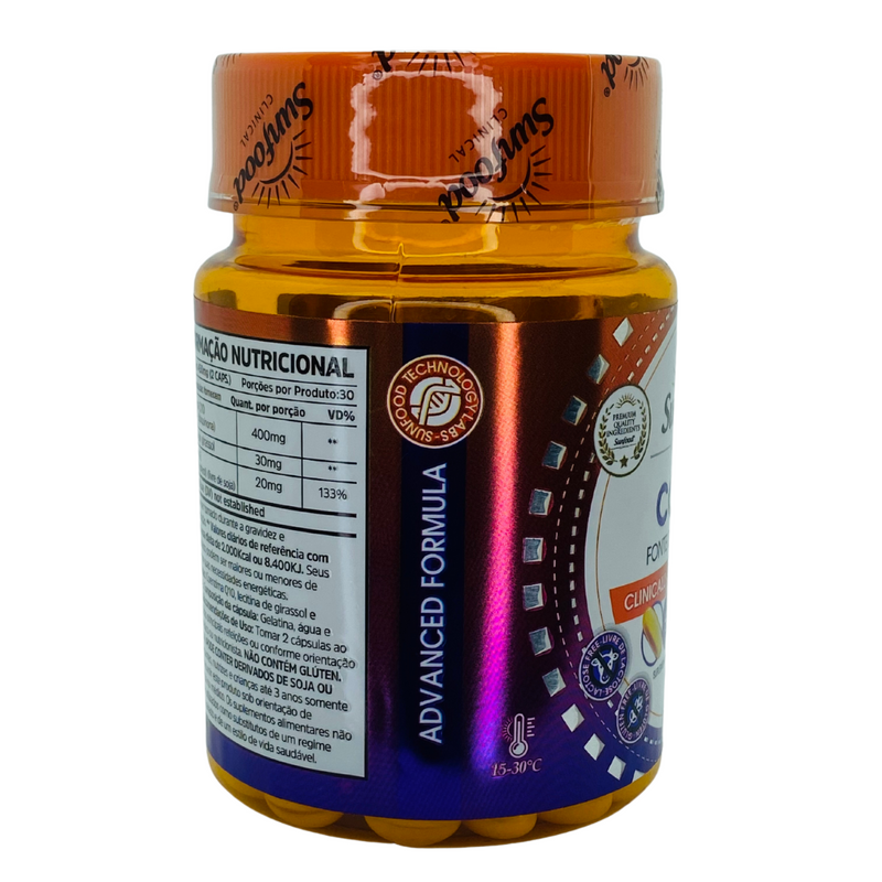 Coq10 Fonte de Vitamina E Sunfood 450mg 60Sofgels