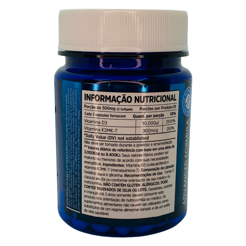 Mega D3 + Vitamina K2MK-7 Sunfood 500mg 60Softgels