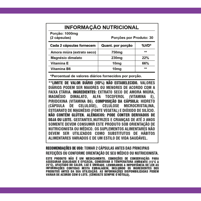 Amora Miúra Sunfood 1000mg 60Caps