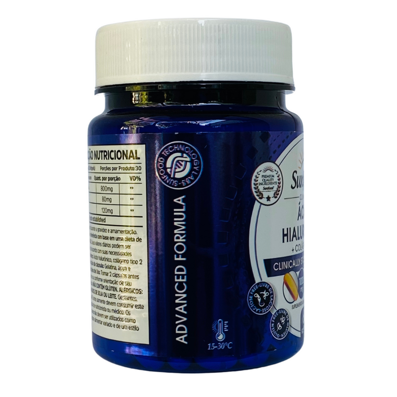 Ácido Hialurônico Colágeno Tipo 2 Sunfood 1000mg 60Softgels