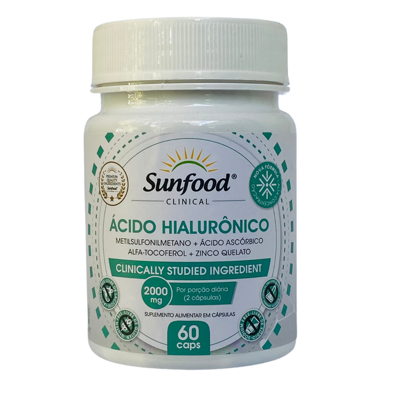 Ácido Hialurônico Sunfood 2000mg 60Caps