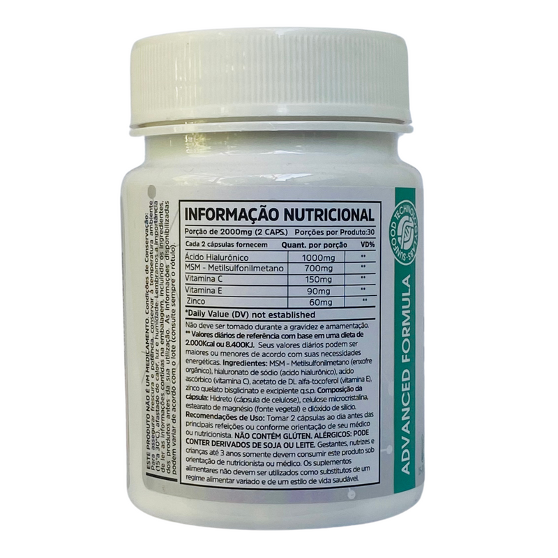 Ácido Hialurônico Sunfood 2000mg 60Caps