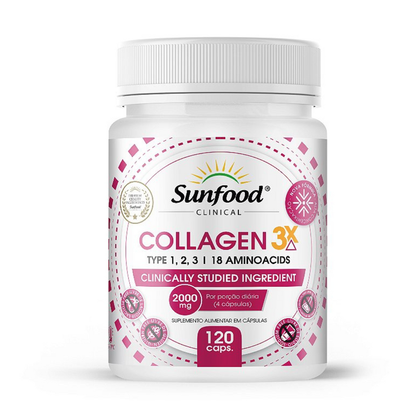 Collagen 3x Sunfood 2000mg 120Caps