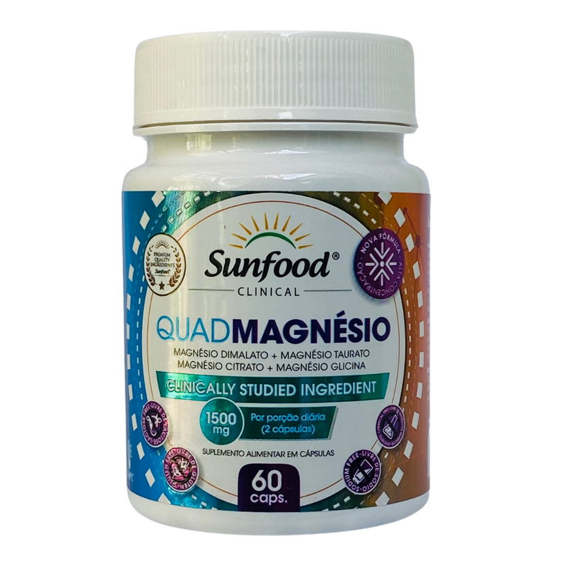 Quadmagnésio Sunfood 1500mg 60Caps