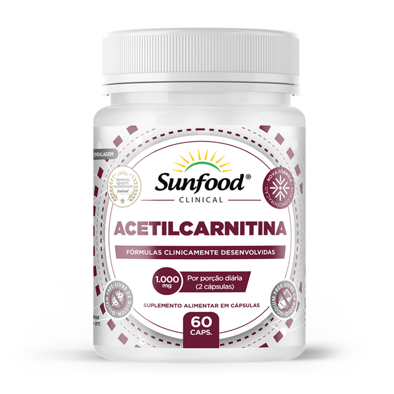 Acetilcarnitina Sunfood 1000mg 60Caps