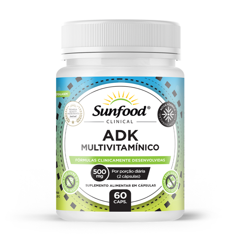 ADK Multivitamínico Sunfood 500mg 60Caps