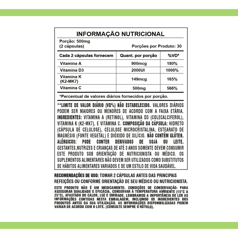 ADK Multivitamínico Sunfood 500mg 60Caps