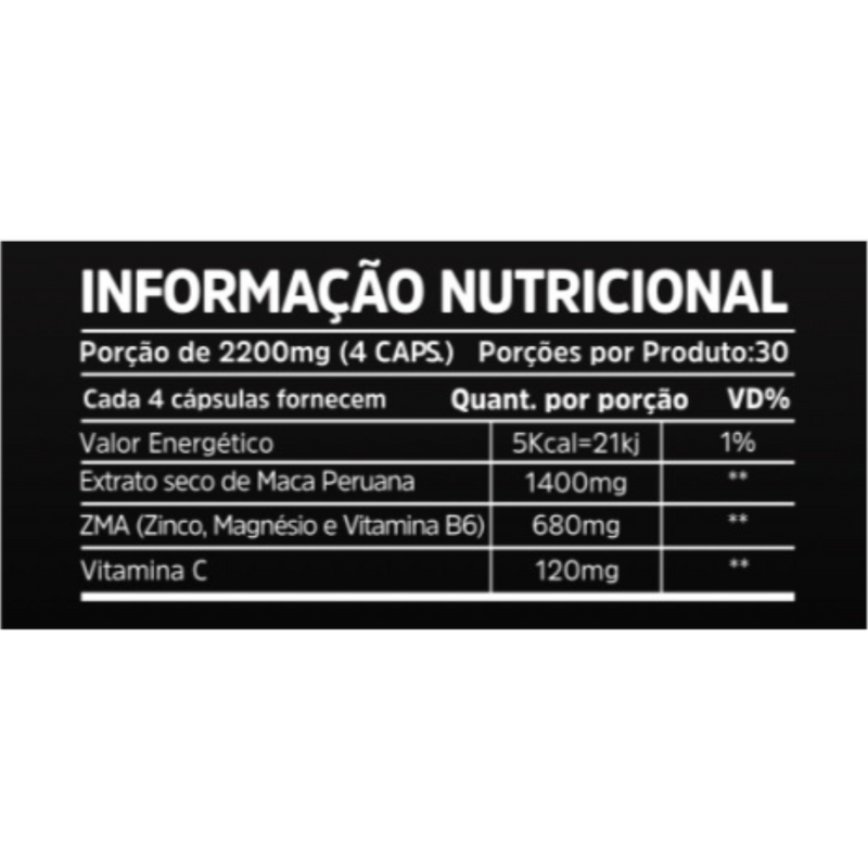 Maca Peruana Black Xtreme Sunfood 2200mg 300Caps